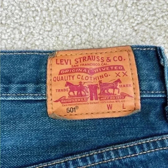 Levi’s 501 blue high rise denim jeans in size 29 - Picture 7 of 7